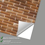 Papel de Parede Tijolinho Castanho - Imagem 3