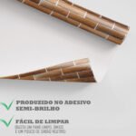 Papel de Parede Tijolinho Castanho - Imagem 4
