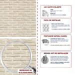 Papel de Parede Tijolinhos Creme - Imagem 5