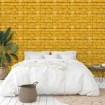 Papel de Parede Tijolinhos Amarelos Vintage - Imagem 2