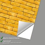 Papel de Parede Tijolinhos Amarelos Vintage - Imagem 4