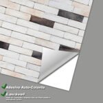 Papel de Parede Tijolinhos brancos e escuros - Imagem 3