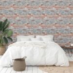 Papel de Parede Tijolinhos vermelhos e cinzas - Imagem 3