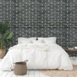 Papel de Parede Tijolinhos escuros Rustico - Imagem 2