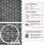 Papel de Parede Tijolinhos escuros Rustico - Imagem 5