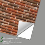 Papel de Parede Tijolinho Marrom Retro - Imagem 3