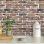 Papel de Parede Tijolinho Marrom 3D - Imagem 3