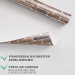 Papel de Parede Tijolinho Marrom 3D - Imagem 4