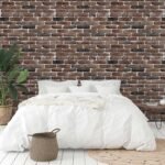 Papel de Parede Tijolinho Marrom Marrom 3D