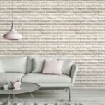 Papel de Parede Tijolinho Branco Rústico - Imagem 2