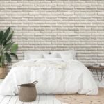 Papel de Parede Tijolinho Branco Rústico - Imagem 3