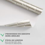 Papel de Parede Tijolinho Branco Rústico - Imagem 4