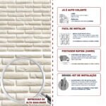 Papel de Parede Tijolinho Branco Rústico - Imagem 5
