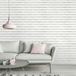 Papel de Parede Tijolinho Branco Liso 3D