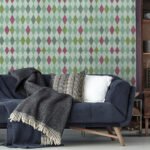 Papel de Parede Losangos Retro