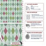 Papel de Parede Losangos Retro - Imagem 5