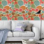 Papel de Parede Padrão Fluidos Retro - Imagem 2