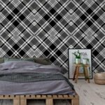 Papel de Parede Xadrez Monocromático