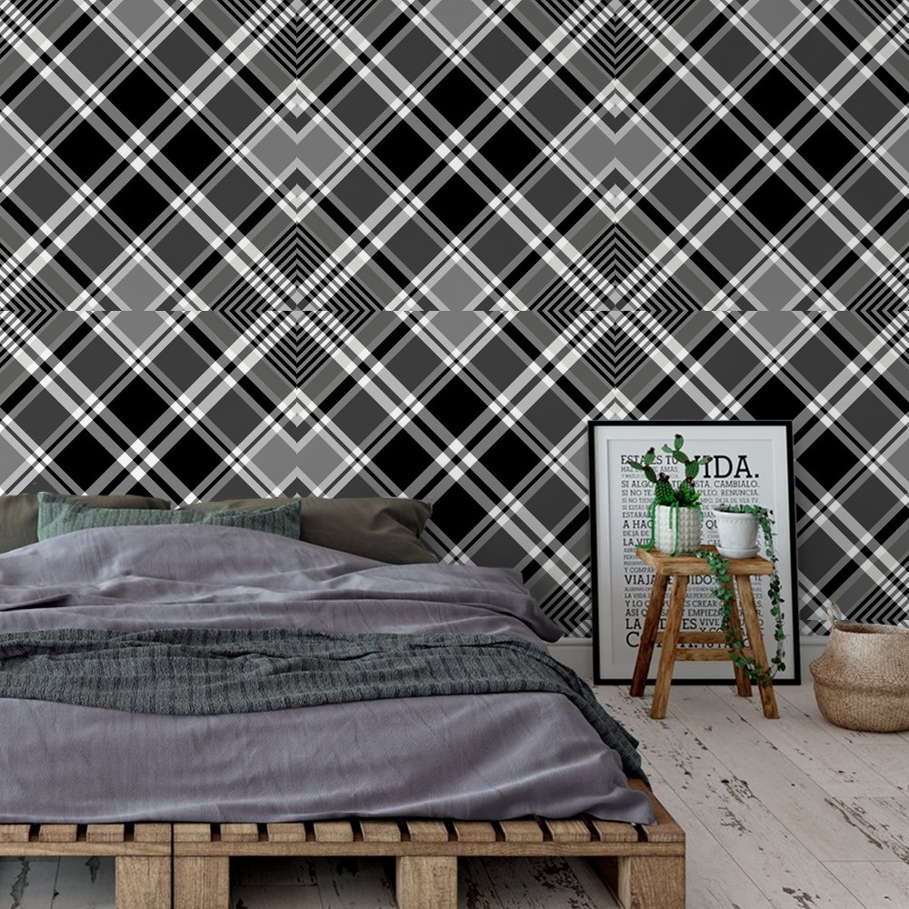 papel-de-parede-xadrez-0003-2 Papel de Parede Xadrez Monocromático - Imagem 1