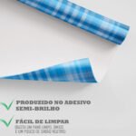 Papel de Parede Xadrez Azul Claro - Imagem 4