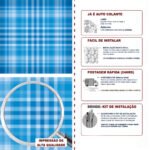 Papel de Parede Xadrez Azul Claro - Imagem 5