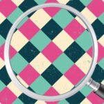 Papel de Parede Xadrez Retrô Rosa e Verde - Imagem 3