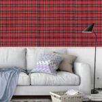 Papel de Parede Xadrez Vermelho e Preto - Imagem 2