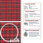 Papel de Parede Xadrez Vermelho e Preto - Imagem 5