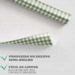 Papel de Parede Xadrez Clássico em Verde e Branco - Imagem 3