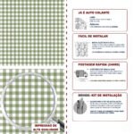 Papel de Parede Xadrez Clássico em Verde e Branco - Imagem 5