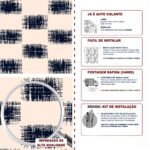 Papel de Parede Xadrez Abstrato em Tons de Azul - Imagem 5