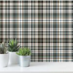 Papel de Parede Xadrez Verde e Marrom - Imagem 3