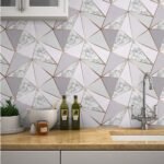 Papel de Parede Zara Grey Silver Com Marmore