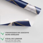 Papel de Parede Zara Blue Gold Com Marmore - Imagem 4